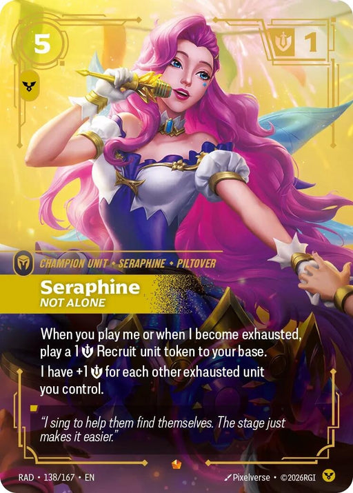 Image for Seraphine, Not Alone (138/167) (Foil) [Radiance] (RAD) - Riftbound: League of Legends Trading Card Game