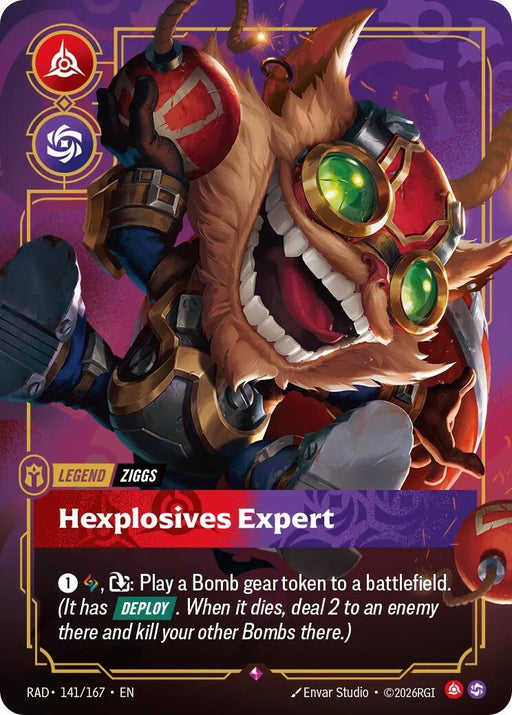 Image for Ziggs, Hexplosives Expert (141/167) (Foil) [Radiance] (RAD) - Riftbound: League of Legends Trading Card Game