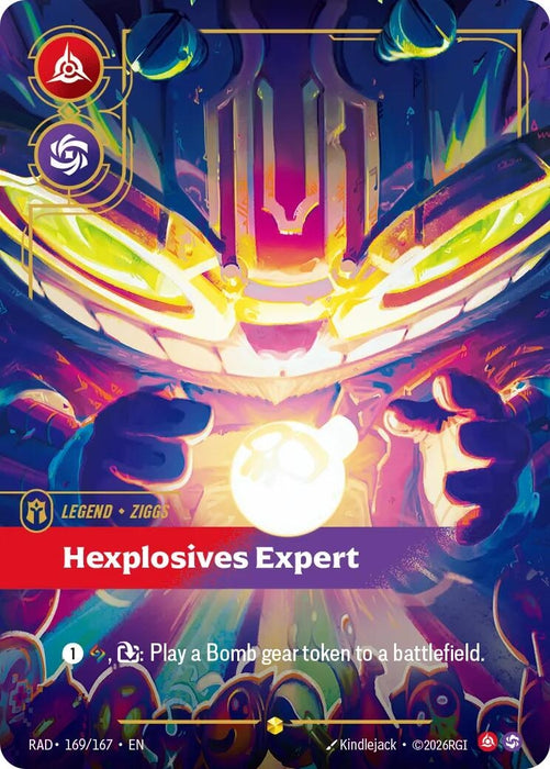 Image for Ziggs, Hexplosives Expert (Overnumbered) (169/167) (Foil) [Radiance] (RAD) - Riftbound: League of Legends Trading Card Game