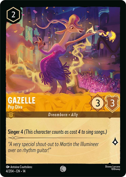 Image for Gazelle - Pop Diva (4/204) (Cold Foil) [Hyperia City] (14) - Disney Lorcana