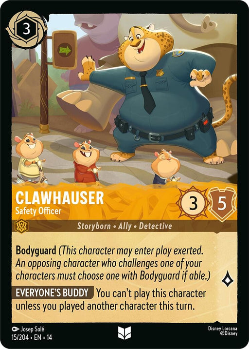 Image for Clawhauser - Safety Officer (15/204) (Cold Foil) [Hyperia City] (14) - Disney Lorcana