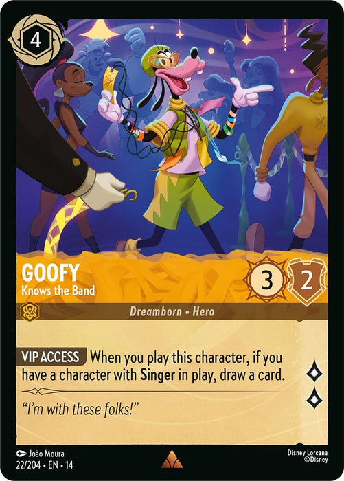Image for Goofy - Knows the Band (22/204) (Cold Foil) [Hyperia City] (14) - Disney Lorcana