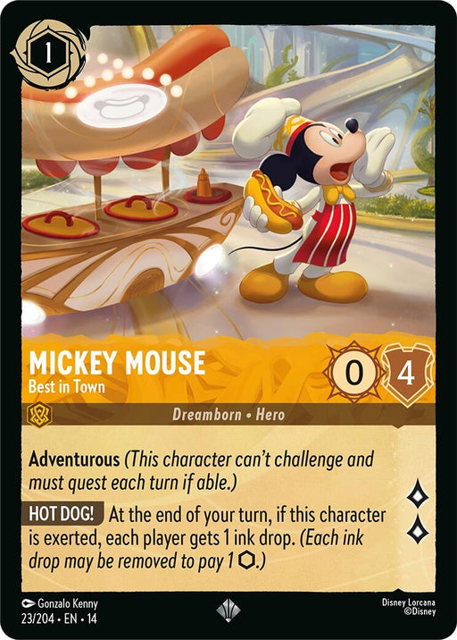 Image for Mickey Mouse - Best in Town (23/204) [Hyperia City] (14) - Disney Lorcana