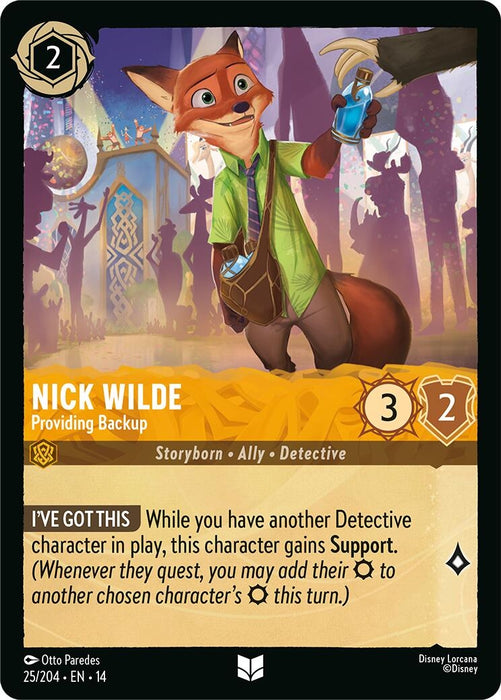 Image for Nick Wilde - Providing Backup (25/204) [Hyperia City] (14) - Disney Lorcana