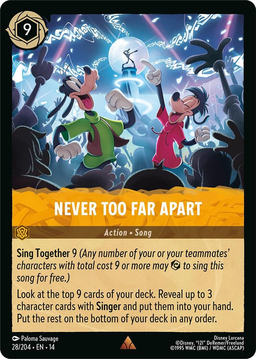 Image for Never Too Far Apart (28/204) [Hyperia City] (14) - Disney Lorcana