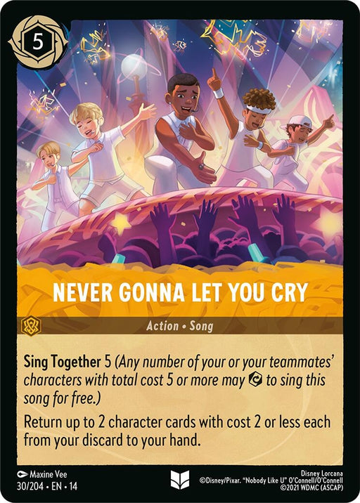 Image for Never Gonna Let You Cry (30/204) (Cold Foil) [Hyperia City] (14) - Disney Lorcana