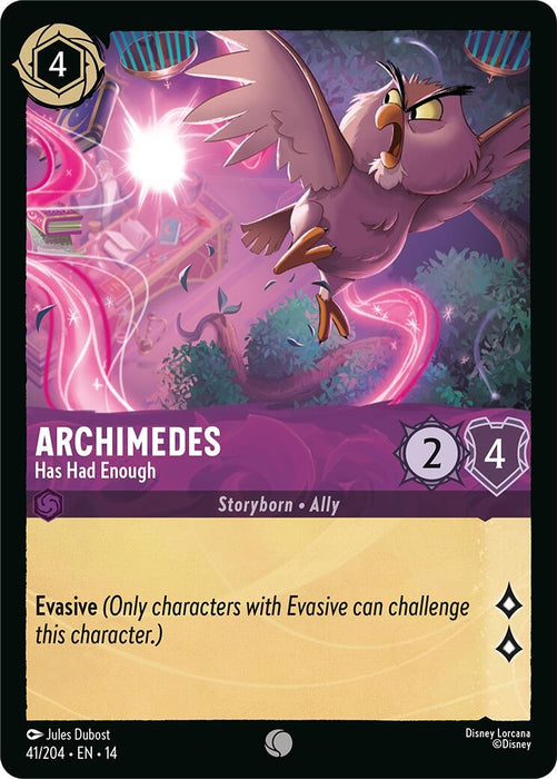 Image for Archimedes - Has Had Enough (41/204) (Cold Foil) [Hyperia City] (14) - Disney Lorcana