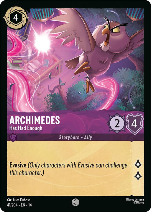 Image for Archimedes - Has Had Enough (41/204) (Cold Foil) [Hyperia City] (14) - Disney Lorcana