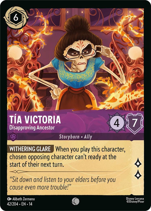Image for Tia Victoria - Disapproving Ancestor (42/204) [Hyperia City] (14) - Disney Lorcana
