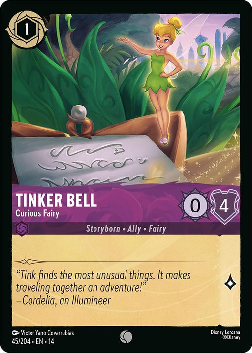 Image for Tinker Bell - Curious Fairy (45/204) (Cold Foil) [Hyperia City] (14) - Disney Lorcana