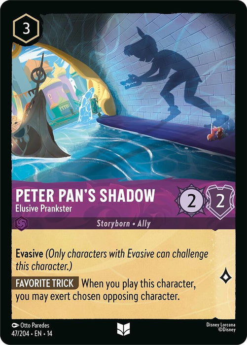 Image for Peter Pan's Shadow - Elusive Prankster (47/204) (Cold Foil) [Hyperia City] (14) - Disney Lorcana