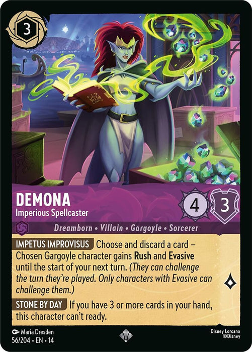 Image for Demona - Imperious Spellcaster (56/204) (Cold Foil) [Hyperia City] (14) - Disney Lorcana