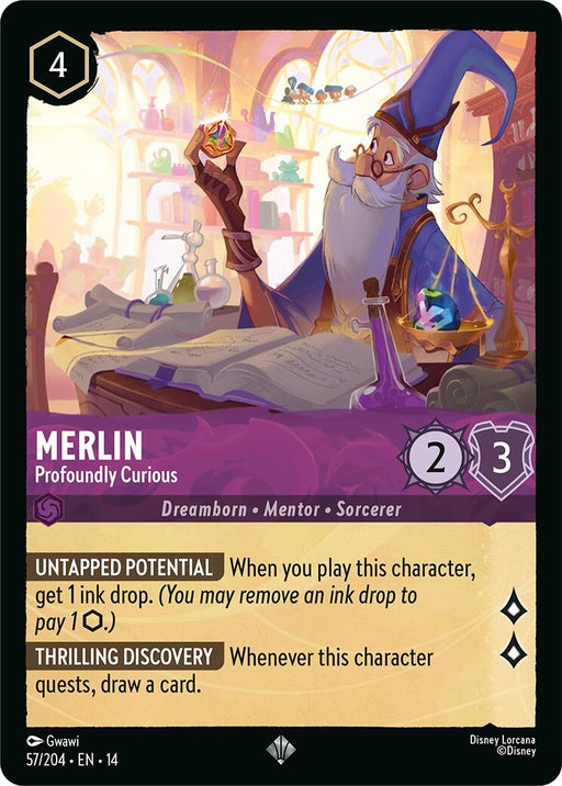 Image for Merlin - Profoundly Curious (57/204) [Hyperia City] (14) - Disney Lorcana