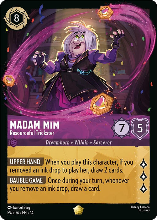 Image for Madam Mim - Resourceful Trickster (59/204) [Hyperia City] (14) - Disney Lorcana