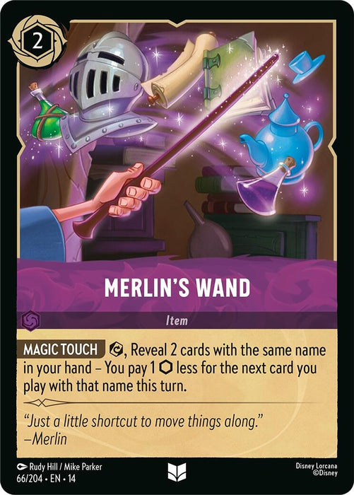 Image for Merlin's Wand (66/204) (Cold Foil) [Hyperia City] (14) - Disney Lorcana