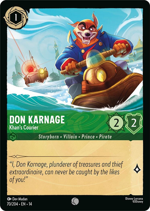 Image for Don Karnage - Khan's Courier (70/204) [Hyperia City] (14) - Disney Lorcana