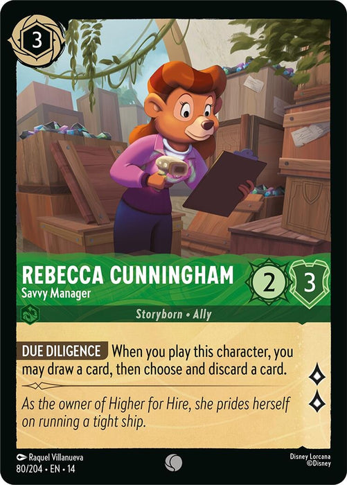 Image for Rebecca Cunningham - Savvy Manager (80/204) [Hyperia City] (14) - Disney Lorcana