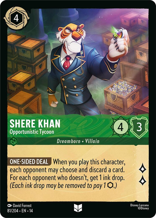 Image for Shere Khan - Opportunistic Tycoon (81/204) [Hyperia City] (14) - Disney Lorcana