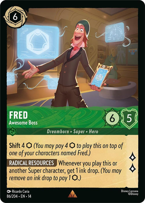 Image for Fred - Awesome Boss (86/204) (Cold Foil) [Hyperia City] (14) - Disney Lorcana