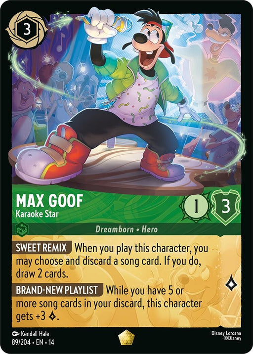 Image for Max Goof - Karaoke Star (89/204) [Hyperia City] (14) - Disney Lorcana