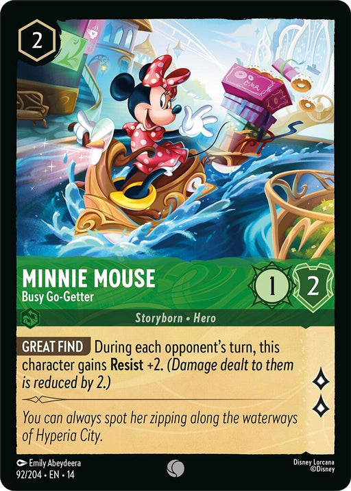 Image for Minnie Mouse - Busy Go-Getter (92/204) (Cold Foil) [Hyperia City] (14) - Disney Lorcana
