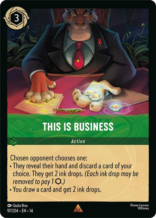Image for This Is Business (97/204) (Cold Foil) [Hyperia City] (14) - Disney Lorcana