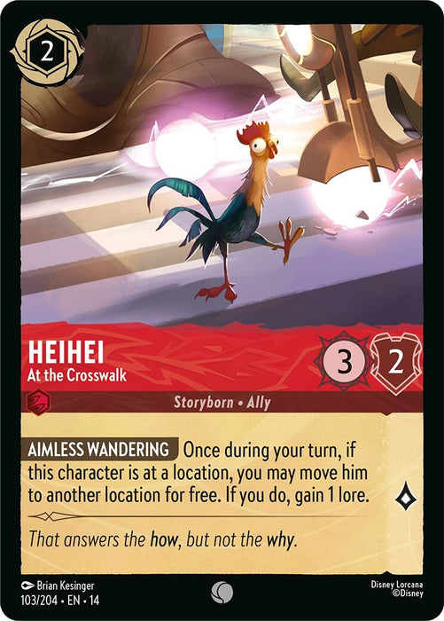 Image for Heihei - At the Crosswalk (103/204) (Cold Foil) [Hyperia City] (14) - Disney Lorcana