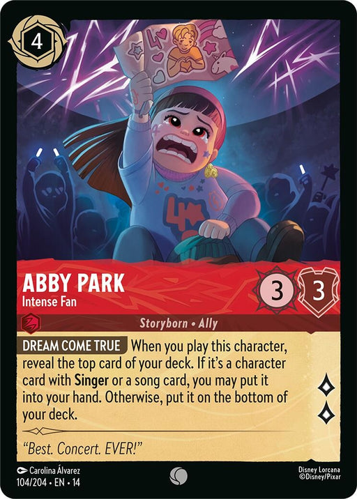Image for Abby Park - Intense Fan (104/204) [Hyperia City] (14) - Disney Lorcana