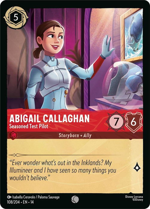 Image for Abigail Callaghan - Seasoned Test Pilot (108/204) [Hyperia City] (14) - Disney Lorcana