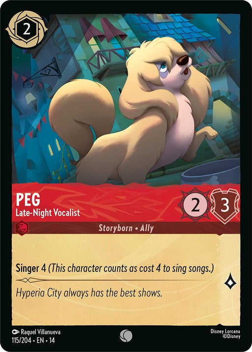 Image for Peg - Late-Night Vocalist (115/204) (Cold Foil) [Hyperia City] (14) - Disney Lorcana