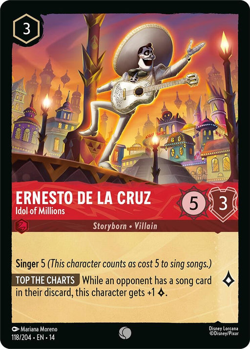 Image for Ernesto de la Cruz - Idol of Millions (118/204) [Hyperia City] (14) - Disney Lorcana