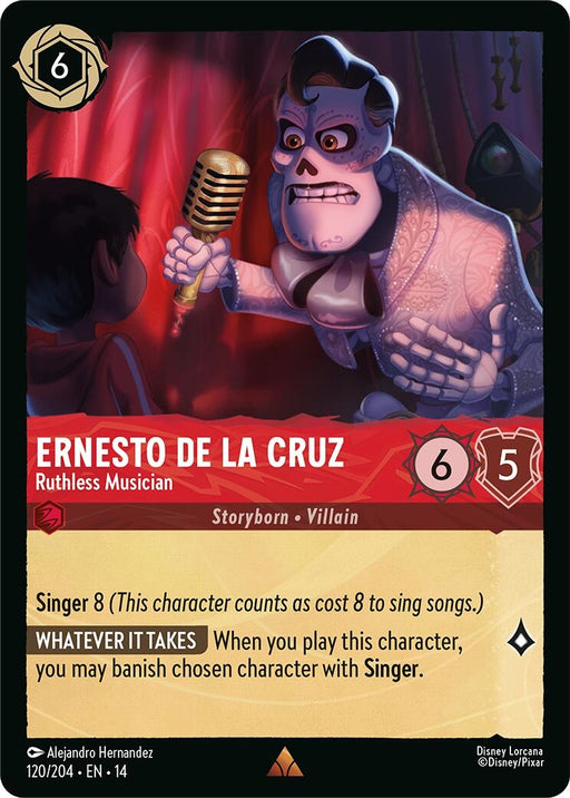 Image for Ernesto de la Cruz - Ruthless Musician (120/204) (Cold Foil) [Hyperia City] (14) - Disney Lorcana