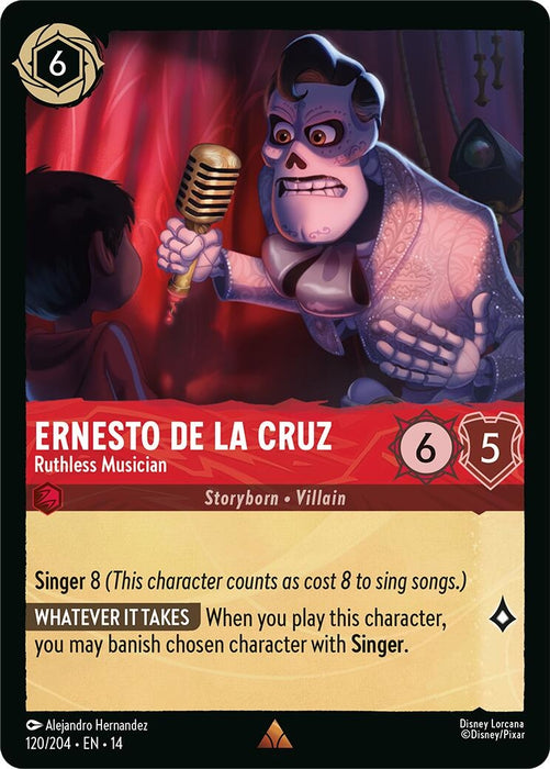 Image for Ernesto de la Cruz - Ruthless Musician (120/204) [Hyperia City] (14) - Disney Lorcana