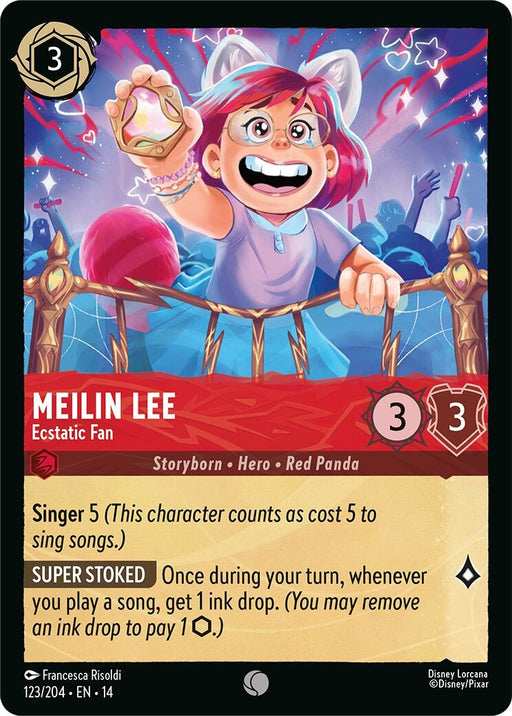 Image for Meilin Lee - Ecstatic Fan (123/204) [Hyperia City] (14) - Disney Lorcana