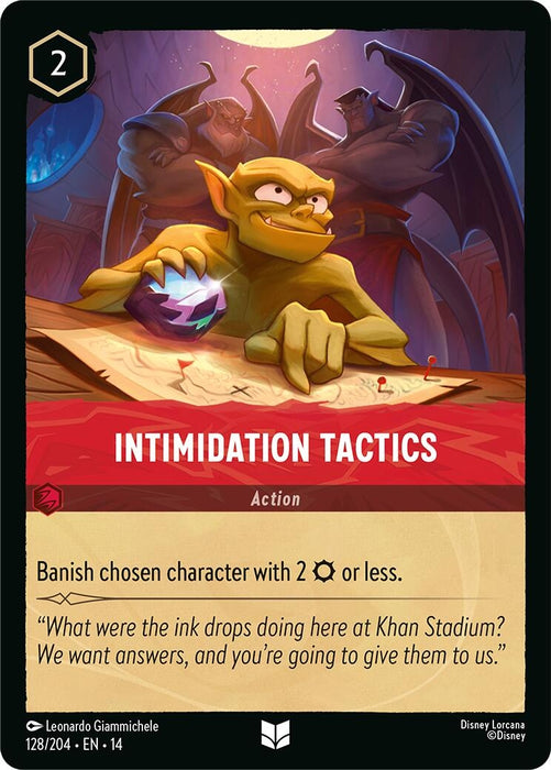 Image for Intimidation Tactics (128/204) (Cold Foil) [Hyperia City] (14) - Disney Lorcana