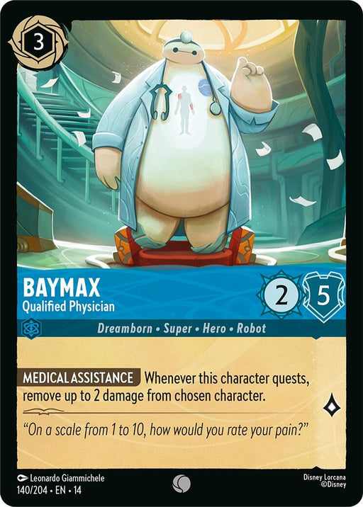 Image for Baymax - Qualified Physician (140/204) [Hyperia City] (14) - Disney Lorcana
