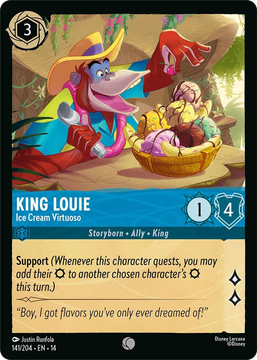 Image for King Louie - Ice Cream Virtuoso (141/204) [Hyperia City] (14) - Disney Lorcana