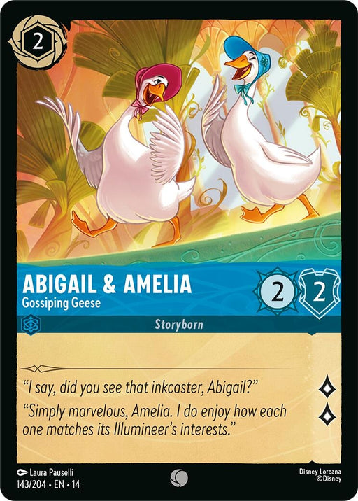 Image for Abigail & Amelia - Gossiping Geese (143/204) [Hyperia City] (14) - Disney Lorcana