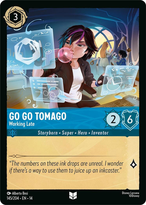 Image for Go Go Tomago - Working Late (145/204) [Hyperia City] (14) - Disney Lorcana