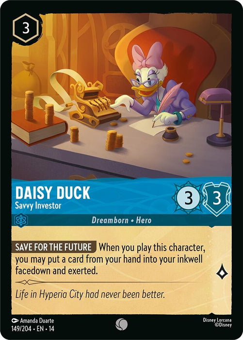 Image for Daisy Duck - Savvy Investor (149/204) (Cold Foil) [Hyperia City] (14) - Disney Lorcana