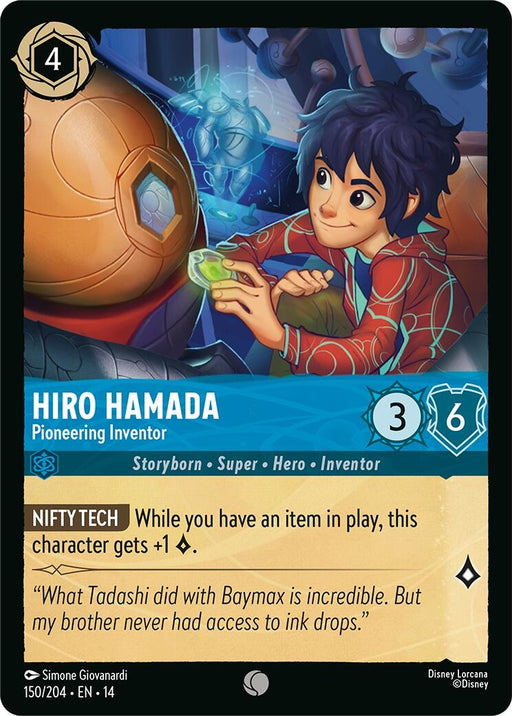 Image for Hiro Hamada - Pioneering Inventor (150/204) (Cold Foil) [Hyperia City] (14) - Disney Lorcana