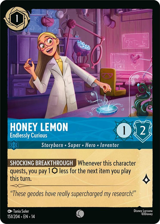 Image for Honey Lemon - Endlessly Curious (151/204) (Cold Foil) [Hyperia City] (14) - Disney Lorcana