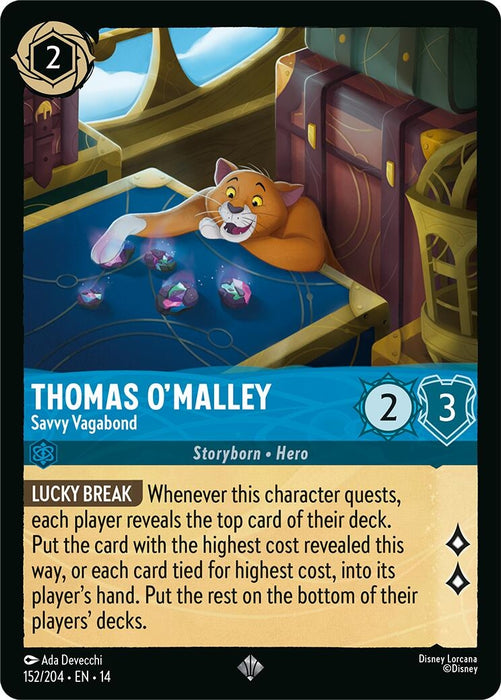 Image for Thomas O'Malley - Savvy Vagabond (152/204) [Hyperia City] (14) - Disney Lorcana
