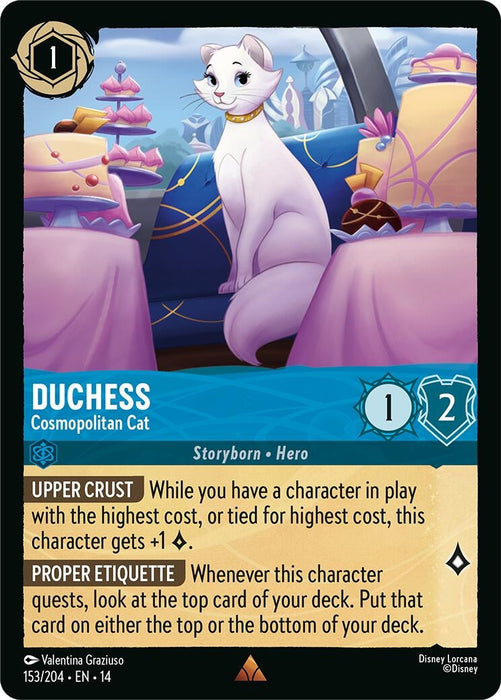 Image for Duchess - Cosmopolitan Cat (153/204) (Cold Foil) [Hyperia City] (14) - Disney Lorcana