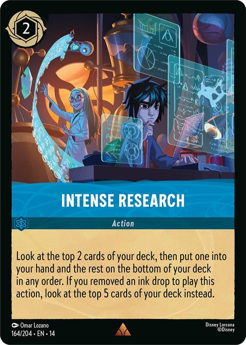 Image for Intense Research (164/204) (Cold Foil) [Hyperia City] (14) - Disney Lorcana