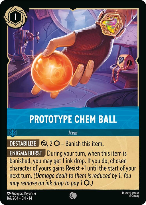 Image for Prototype Chem Ball (167/204) [Hyperia City] (14) - Disney Lorcana