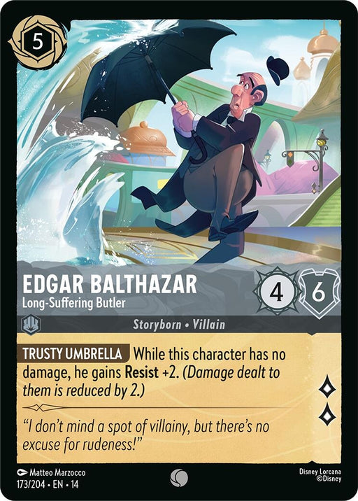 Image for Edgar Balthazar - Long-Suffering Butler (173/204) [Hyperia City] (14) - Disney Lorcana