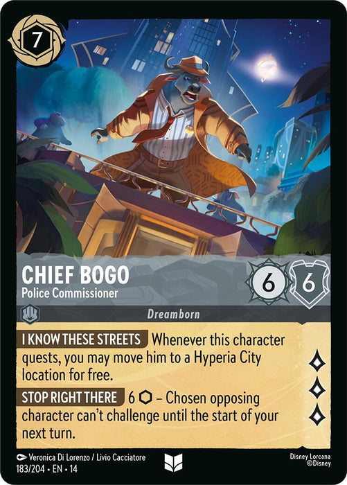 Image for Chief Bogo - Police Commissioner (183/204) (Cold Foil) [Hyperia City] (14) - Disney Lorcana