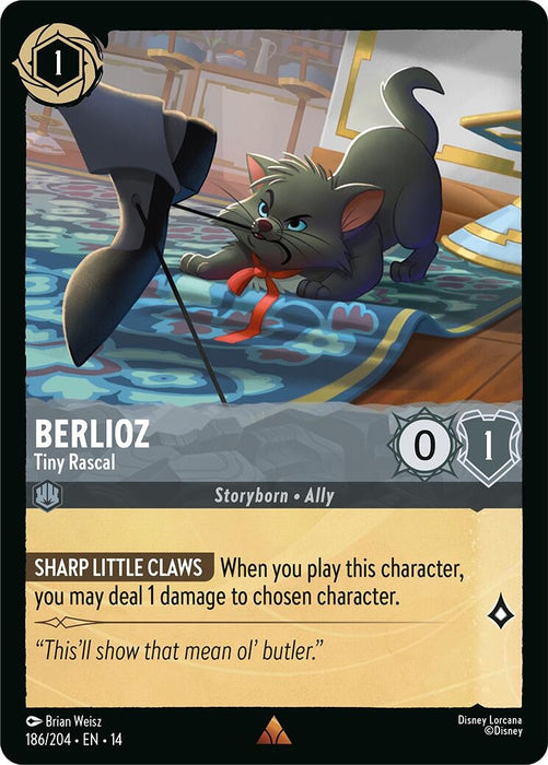 Image for Berlioz - Tiny Rascal (186/204) [Hyperia City] (14) - Disney Lorcana