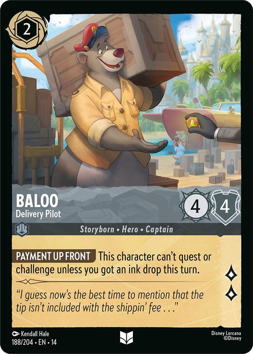 Image for Baloo - Delivery Pilot (188/204) [Hyperia City] (14) - Disney Lorcana